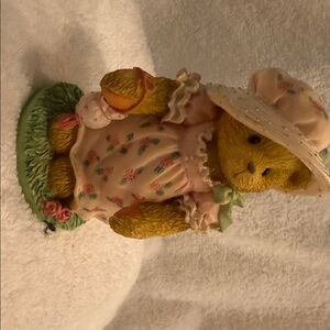 Cherished Teddies Pink Floral Bear Figurine